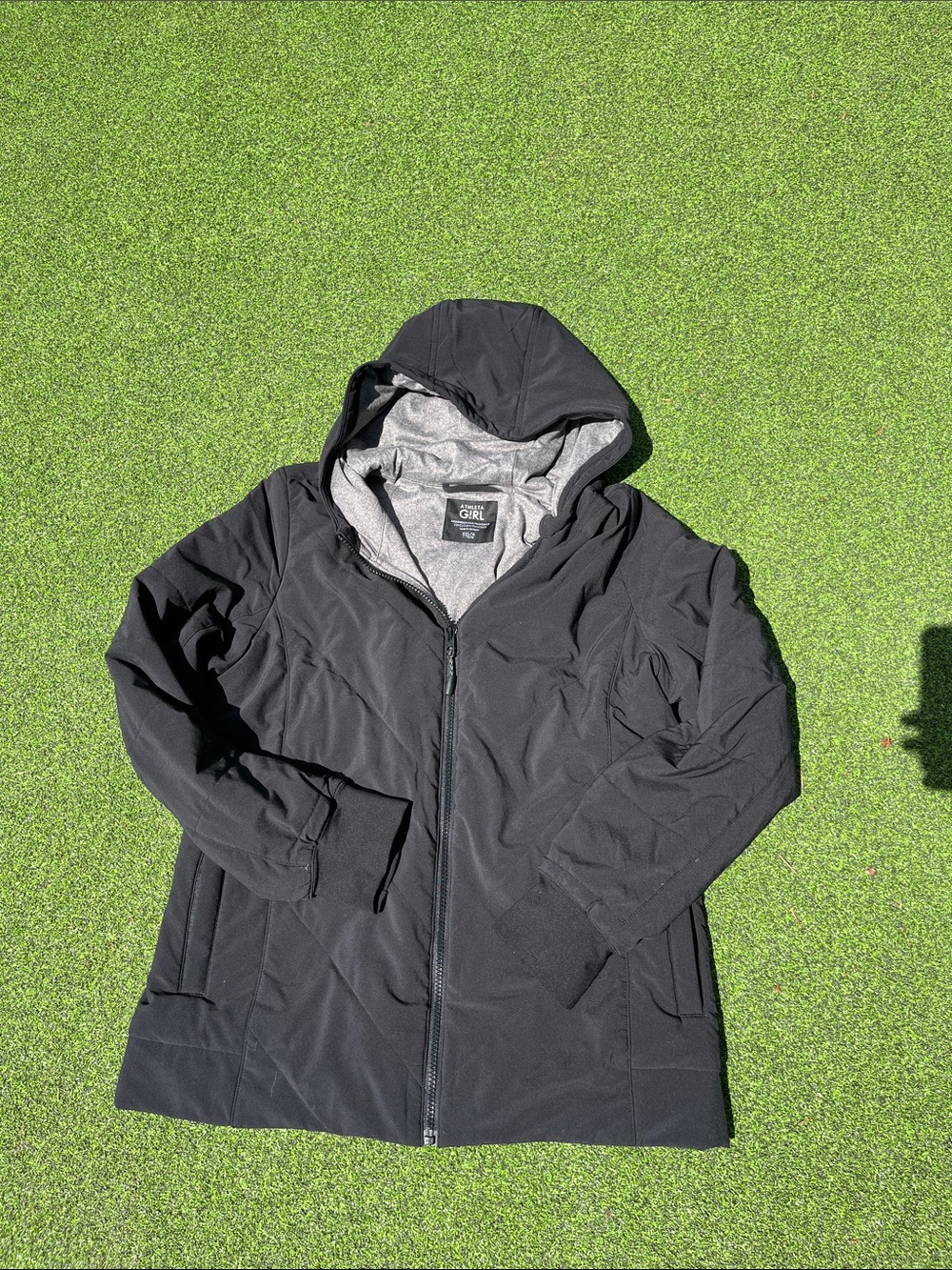 Athleta Girl XXL Hooded Zip Jacket black